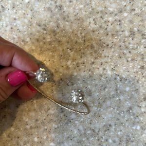 Gold and rhinestone bracelet